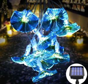 ソーラーランプクリスマスライト屋外太陽花光防水10ledの朝の栄光の妖精の装飾的な弦楽器ライト