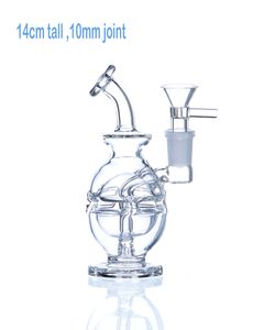 Hookahs Faberge Egg Bong Mini Fab Egg Rig Bongs 14cm背の高い10mm関節石油DABリグ