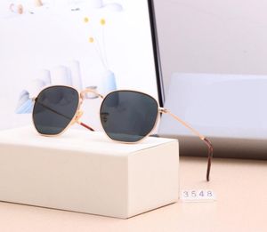 Klassische runde Sonnenbrille Marke Design UV400 Brille Metall Gold Rahmen Sonnenbrillen Männer Frauen spiegeln Sonnenbrillen Polaroid Fashion Glass Objektiv