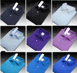 高級男性ポロシャツ小馬ワニ刺繍ロゴビジネスカジュアル固体男性ポロシャツ半袖通気性 Tシャツ高品質 c3