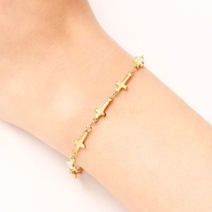 Stainless Steel Chain Bracelets For Man Women Gold Silver Color For Pendant Cross Donot Fade Jewelry