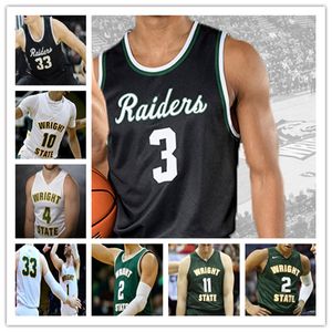 Camisas de basquete personalizadas College Wright State Wsu Tanner Holden Grant Basile Trey Calvin Tim Finke Andrew Welage AJ Braun Riley Voss Alex Huibregtse Neff