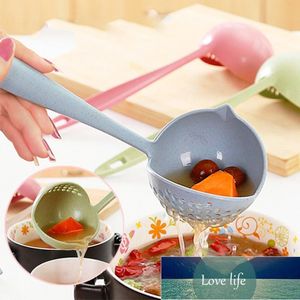 2 W 1 Długa rękojeść Supe Spoon Home Sitko gotowanie Colander Kitchen Scoop Plastic Ladle Tableware Cena Fabryczna Ekspert Projekt Quality Najnowsze styl oryginalny status