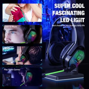 Cuffie da gioco ONIKUMA con microfono X3 Cuffie retroilluminate a LED Gamer Auricolari cablati USB / 3,5 mm per PS4 PC Xbox Phone