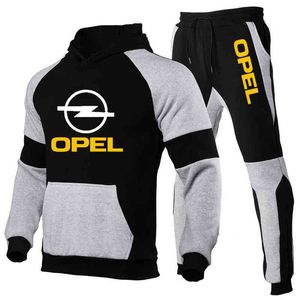 2021 Opel Jesień Zimowy Pakunek Harajuku Drukuj Bluza Top Spodnie Zestawy Sport Suit Dress Mężczyźni Wygodne Designer Topy G1217