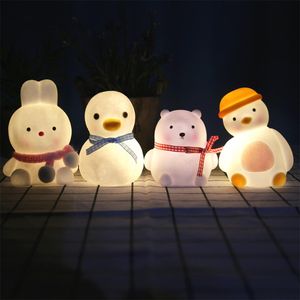 2021 Brinquedos LED Esmalte Night Night Light Pato Dos Desenhos Animados Decorações Criativas Mercado Luminoso