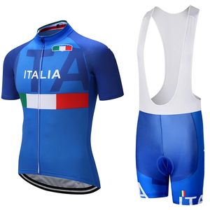 2024 Drużyna Italia Cycling Jersey Bike Pants Zestaw 19d Ropa Mens Summer Quick Dry Pro koszule