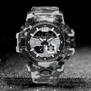 SHIYUNME Männer Militär Uhr G Stil Camouflage Sport Uhr LED Digital 50M Wasserdichte Uhr S Shock Männliche Uhr Relogio masculino G1022