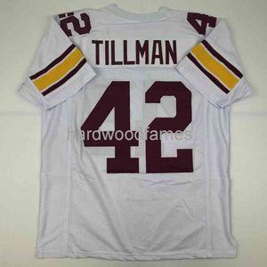 Custom Pat Tillman Arizona State White College Costura costura