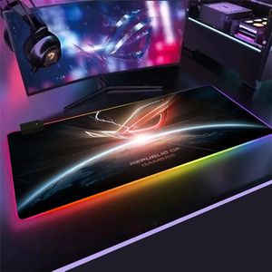 Großes RGB-Mauspad für Asus xxl, Gaming-Mauspad, LED-Mauspad, Gamer-Tastatur-Mauspad, Laptop-Schreibtischunterlage, modisch, 90 x 40 cm