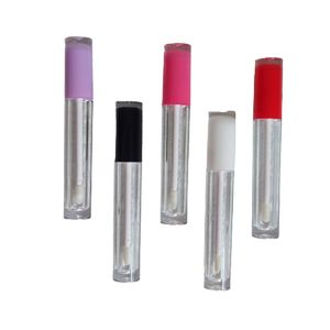 New Transparent Lip Gloss Container Wand Tube Bottle 5ML Empty Round Lipgloss Liquid Lipstick Cosmetic Packaging DIY Lip Glaze Bottles
