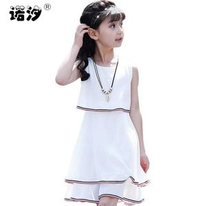 Kids clothes summer girls princess dress 3-13T teenage super beautiful cute dress children outwear girls party wedding dress Q0716