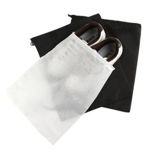 1000pcs Shoes Storage Bags 36*28cm 14*11"Non Woven Reusable Shoe Cover Cases With Drawstring Case Breathable Dust Proof Sundries Package Tool