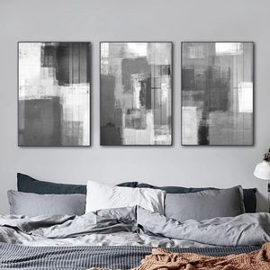 Poster preto e branco abstrato pintura de lona arte de parede para sala de estar morden home decor bloco de cor imprime quadros