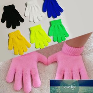 Candy Color Children Hand Gloves For Student Kid Cute Fashion Knitting Windproof Warm Autumn & Winter 5-10 years old About 15 cm Factory price expert design Quality