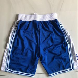 2021 Erkek Takımı Basketbol Kısa Los Angeles Mavi Renk M N Tasarımcı Sport Dikişli Şort Kalça Pop Pantolon Pocket Fermuar Sweatpants