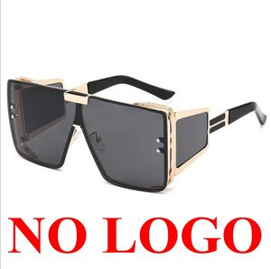 Big Frame Sunglasses for Lover Couple Personality eyewear Metal One-Piece Street Shooting Cool Beach 7 colors 10PCS