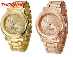 Lady Watch Diamonds Bezel President Steel Leather Watches Womens Ladies Men Wristwatch Sapphire Glass Clock