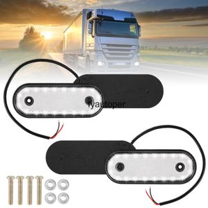 2 Stück weiße Seitenmarkierungsleuchten 20 LED 9 V-32 V LKW-Anzeige vorne hinten Position Universallampe