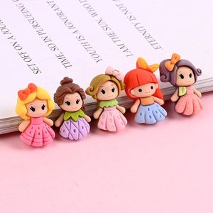 20Pcs New Cute Resin Components Mini Cartoon Princess Flat Back Cabochon Scrapbook Kawaii DIY Embellishments Accessories