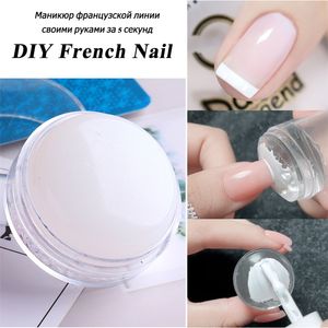 Einfache französische Nail-Art-Vorlagen, Monokel, transparentes Gelee, 4,2 cm, Druck, Silikon-Transferdruck, Schaber, Nagelstempel, Maniküre-Werkzeug