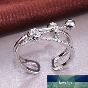 Huitan Korean Style Cute Women Finger Ring New Trendy Resizable Opening Rings Party Princess Daily Wear Accessories Fine Gift