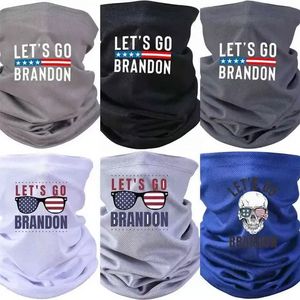 Let's Go Brandon Printed Mask Fashion Letters Outdoor Sports Leggings Mask Mesh Breathable Scarf Children's Ski Sports Supplies Gifts G10D3HM WHT0228