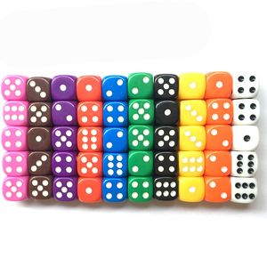 10PCS Lot Dice Set 10 Colors High Quality Solid Acrylic 6 Sided Dice For Club Party Family Games