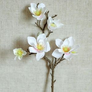 Dekorative Blumen Kränze Magnolie Künstliche Simulation Fake DIY Hochzeitsdekoration Home Bouquet Faux Branch