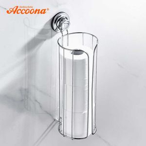 Accoona Paper Towel Holder Shelves Suction Bathroom Shelf Shower Bath Shelves Storage Organizer Bathroom Accessories A11415 210724