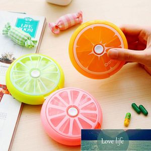 Pill Box Fruit Shaped Vitamin 7 Day Weekly Medicine Pillbox Tablet Storage Case Container Cases Travel Round Health Care Factory price expert design Quality Latest