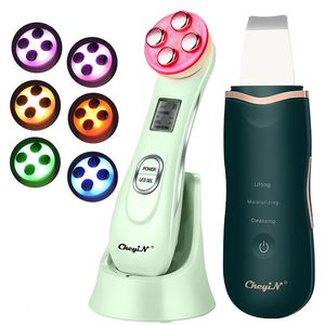 Wholesale ultrasonic clean for sale - Group buy CkeyiN EMS RF Mesotherapy Radio Frequency LED Photon Facial Lifting Massager Ultrasonic Skin Scrubber Deep Clean Skin Care ToolR
