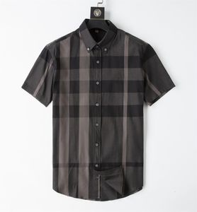 Summer Men's Shirts designer Fashion classic comfortable casual business 100% cotton plaid men's formal shirt plus sizeM-3XL#98