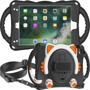 360°回転キックスタンドハンド/ショルダーストラップタブレットケースIPAD 10.2 [第7/8玄]ミニ5/4 Air 3/2 Pro 10.5 / 9.7インチSamsung Galaxy Tab T500シリコーンアンチフォール保護ケース