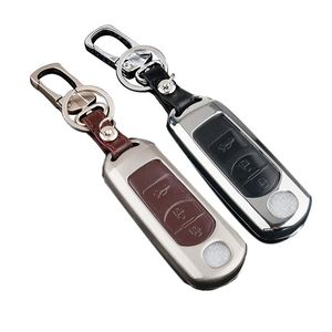 Keychains Zinc Alloy Leather Car Remote Key Case Cover For Mazda Axela Atenza CX CX5 CX CX Smart