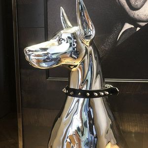 Dekoracje ogrodowe Home Decor rzeźba Doberman Dog duży rozmiar Art figurki zwierząt figurka dekoracja pokoju posąg z żywicy Ornamentgift Holida