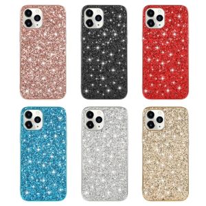 Bling Shiny Glitter Hüllen für iPhone 11 12 13 14 15 Pro Max 7 8 Galvanisierte Bumper Slim Girl Women Hülle