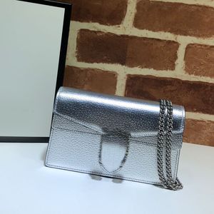 Wysokiej jakości torba z łańcuszkiem Torebki damskie z klapką Crossbody Kobiety Prawdziwa skórzana torebka na ramię Flip Over Wallet fashion back package