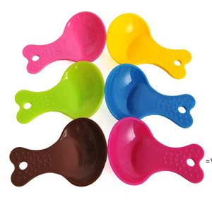 Colour Cute Spoon Dog Food Teddy Cat Candy Pet Shovel Bowl Water Bottle Drinking Bowls JJD10886