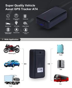 Localizzatore GPS per auto Allarme di sicurezza Concox AT4 10000mAh Impermeabile IPX5 Asset Veicolo Monitor vocale Avviso di manomissione Dispositivo di localizzazione in tempo reale