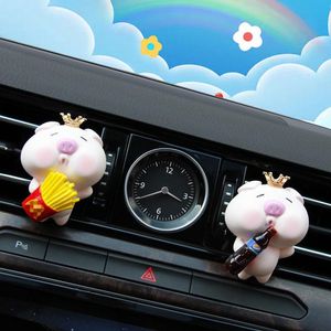 Bil Air Freshener Pig Parfym Clip Conditioning Outlet Ornament Gullig modellering