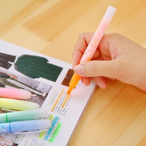 HighLighters Yenilik Kokusu 6 Renkler / Set Vurgulayıcı Marker Pen Okul Malzemeleri Malzemesi