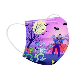 New Classic Halloween Designer Face Mask stampa a colori maschere protettive per bambini usa e getta creative a tre strati