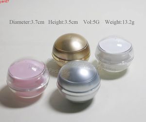 24 pz/lotto 5G Attilico Ball Jar, 5cc Acrilico Contenitore Cosmetico, Vuoto Barattolo di Crema, Cosmetico Packaginggoods qty