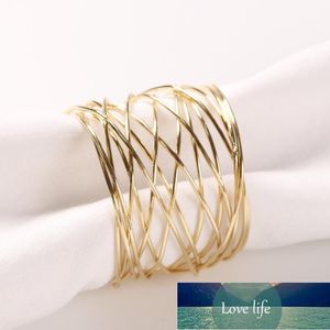 Napkin Rings El Gold Silver Wire Mesh Ring Mouth Cloth Buckle Metal Towel Buckle1