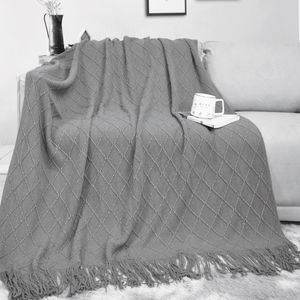 Nórdico Bohemian Malha Cobertor Office Break Coberturas Sofá Capa Bed Bed End Ar condicionado