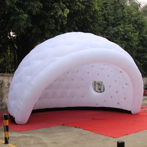 Party Disco Iglu aufblasbares Halbkuppelzelt mit 2 Kreisfenstern, Event-Golfzelt für Werbung