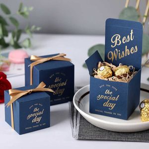 50pcs The Apecial Day Favor Gifts Candy Boxes With Ribbon Custom Baby Shower Wedding Party Favor Decoration Y0712