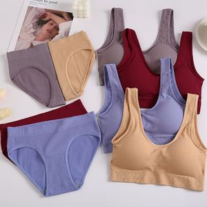 Сексуальные женщины нижнее белье женское белье Camis и Panty Set Top бюстгальтер набор ультратонкие бюстгальтеры для женщин подрезанные верхние трусы 6 сплошной цвет Si