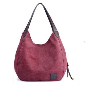 HBP Non-Brand Women's bag solid color canvas leisure large capacity autumn and winter commuting Mummy Fashion Shoulder